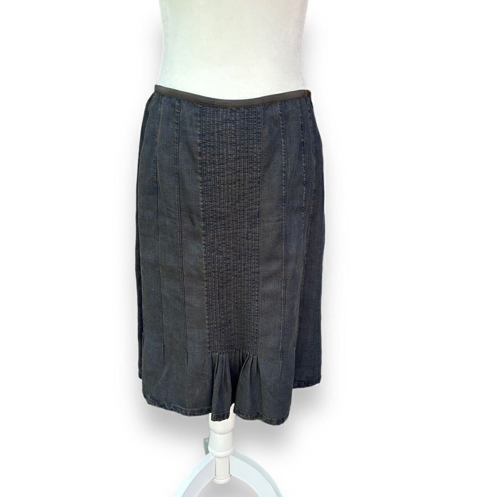 Nic + Zoe Gray Skirt A-line Pleats Size 10
